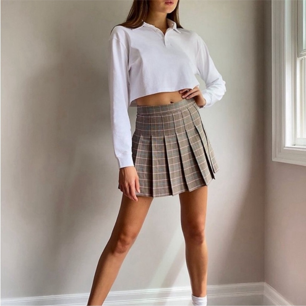 Aritizia Sunday Best - Pleated wool blend mini skirt